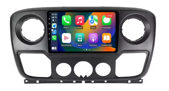 CarPlay pour Renault Master 3 / Nissan NV400 / Opel Movano (2010-2019) 4G RAM 64G ROM 4 CORE [CarPlay + Android Auto] GPS WIFI (HDR Camera)