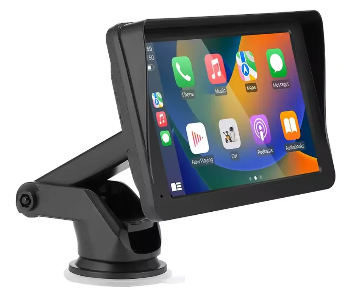 CarPlay Universel adaptable sur tout type de véhicule écran sans fil , Carplay lecteur vidéo de WIFI Blueth , multimédia d'autoradio écran pour Apple ou Android avec caméra de recule.