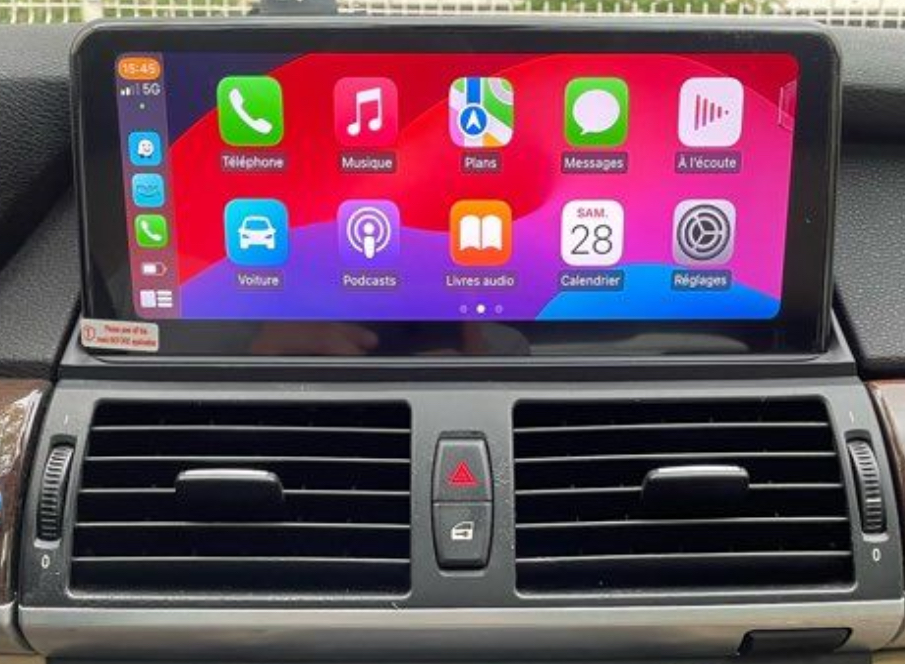 Écran Carplay pour BMW X5 E70 et X6 E71 de (2007 - 2013) GPS WIFI [Carplay + Android Auto] ( SYSTÈME CCC )