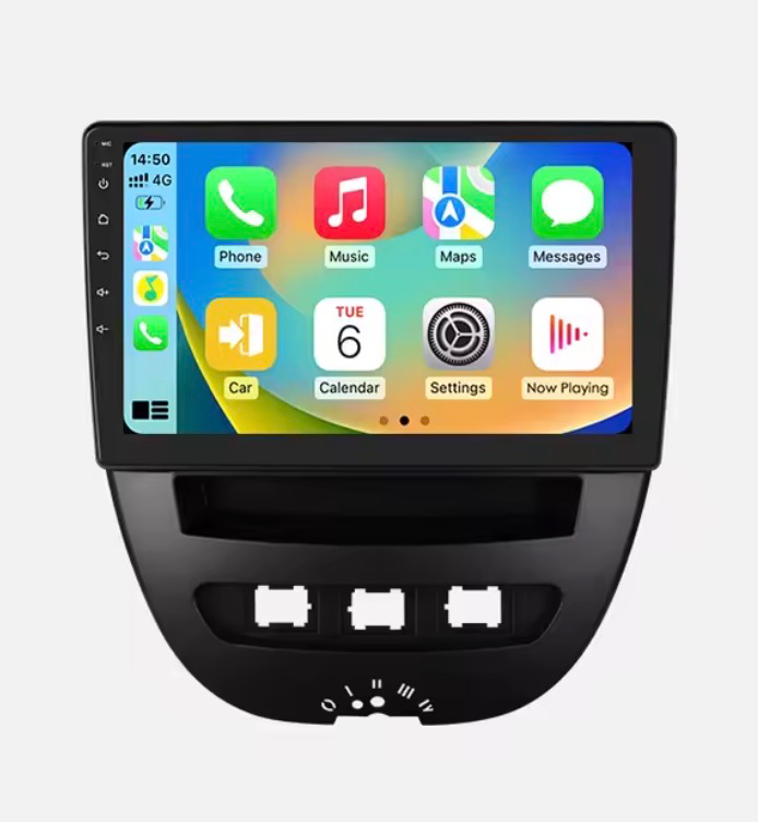 CarPlay pour Peugeot 107 (2005-2014) 2G RAM 64G ROM 4 core (CarPlay + Android Auto) GPS + WiFi
