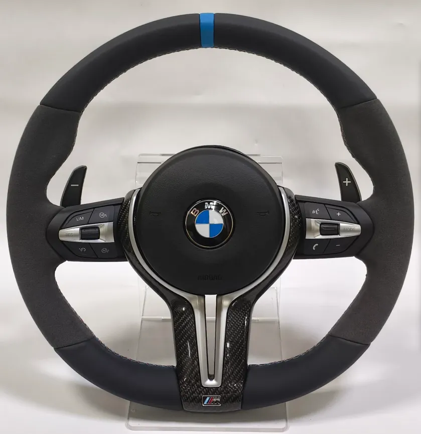 Volant BMW M Sport Alcantara / Carbone Multifonctions – Compatible Série E & Modèles M