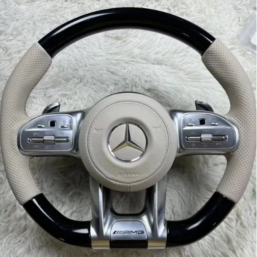 Volant Mercedes AMG Cuir Beige & Noir – Design Luxe & Sport OEM+