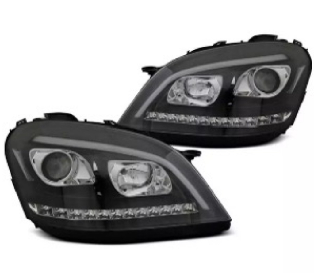 Faros delanteros derecho e izquierdo para Mercedes ML W164 (2005-2008) Intermitente Dinámico, Faro LED
