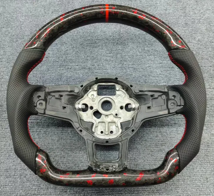 Volant Volkswagen Style Carbone Méplat – Performance & Personnalisation VW Golf 7 / GTI / Tiguan