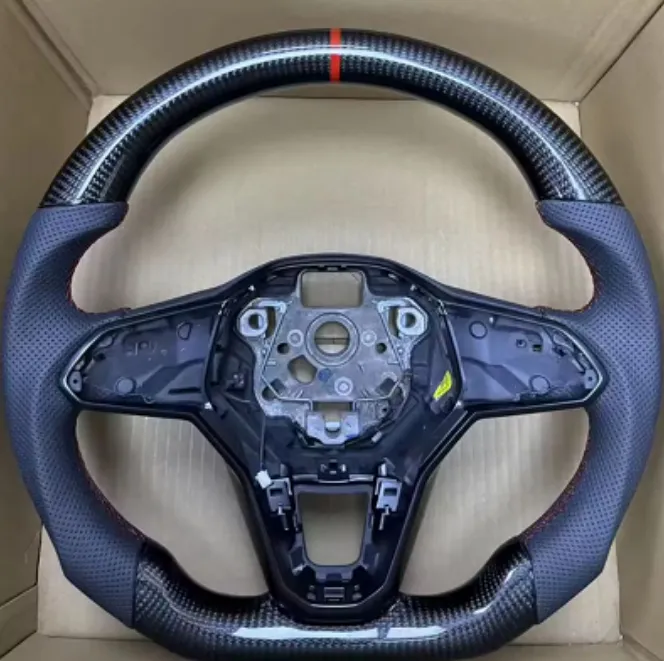 Volant VW Golf 8 / GTI / R / Tiguan / Passat Carbone Méplat – Look Sport OEM+