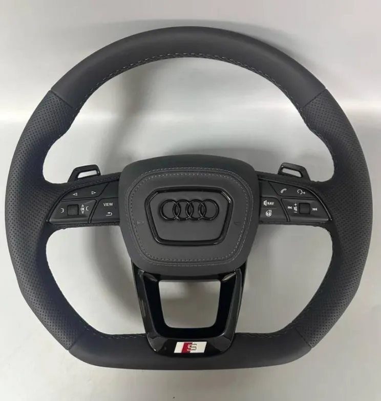 Volant Audi S Q3 / Q5 (2020+) Cuir Perforé Multifonctions – OEM Sport (sans airbag)
