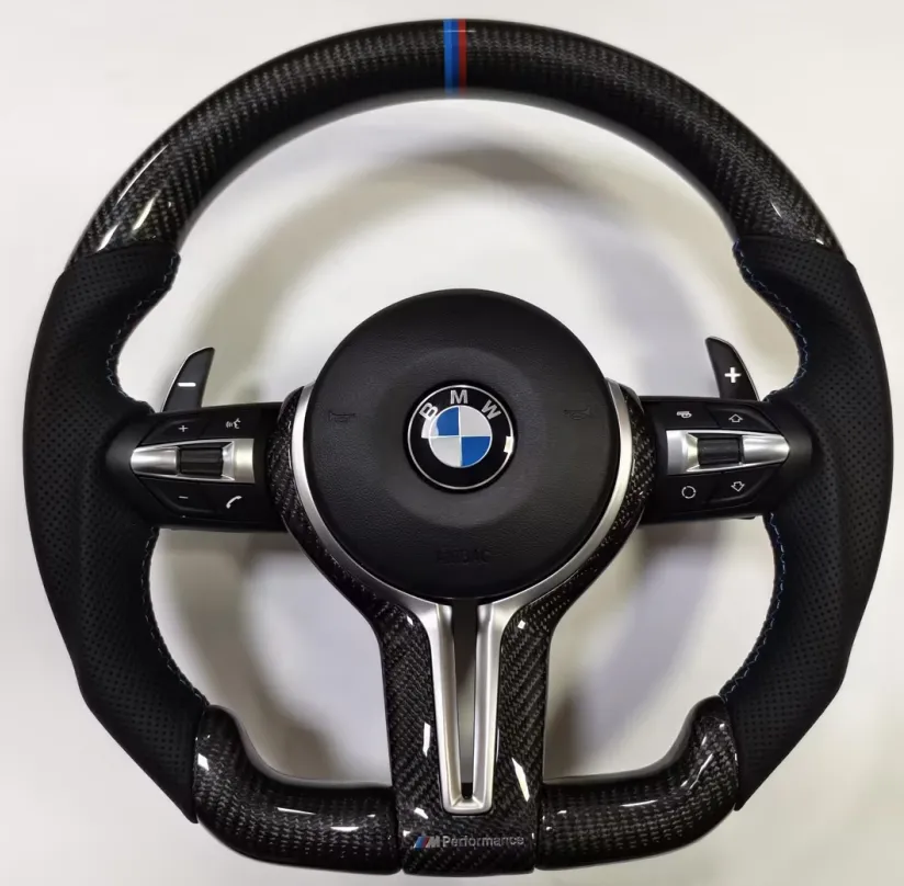 Volant BMW M Performance Alcantara / Carbone Méplat – Compatible Série E60/61