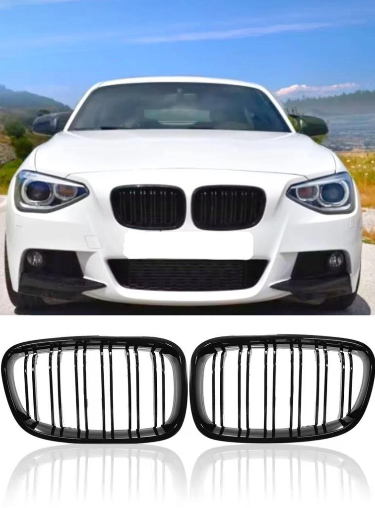 Calandre de pare-chocs avant noir brillant, pour BMW série 1 F20 F21 2011 2012 2013 2014