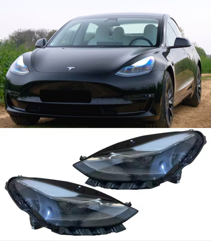 2x Faro Matrix para Tesla modelo 3 / Y 2021 2022 2023 faros de parachoques delantero faros delanteros lado izquierdo y derecho