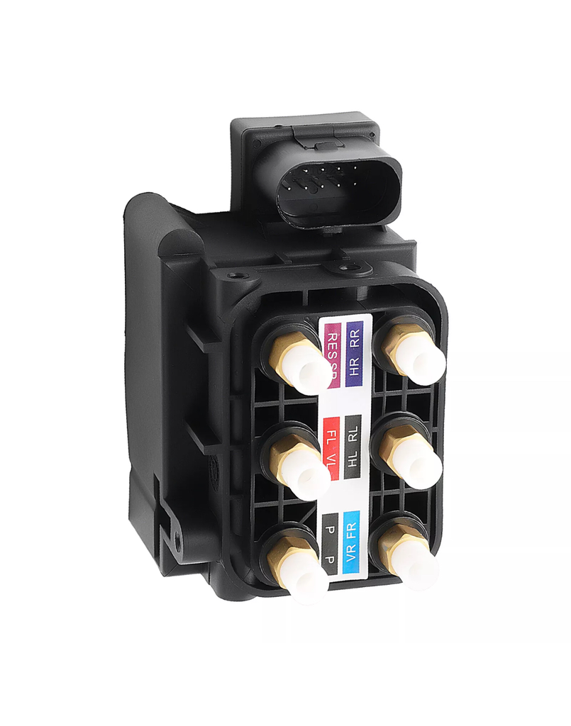 Électrovanne / Bloc régulateur de suspension pneumatique pour Audi A6 C5, A6 C6 et Audi A8 4E