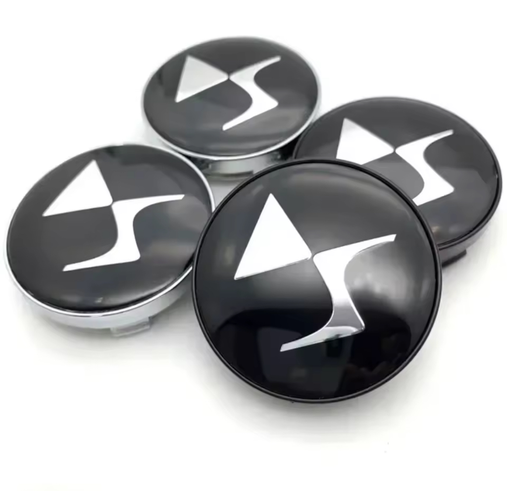 LOT 4 Cache Moyeu 60mm Pour CITROËN DS Emblème Jante Centre De Roue ADAPTABLES POUR PLUSIEURS CITROËN DS