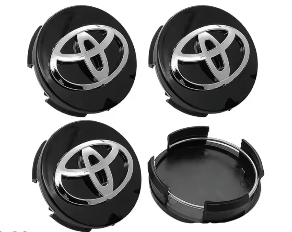 LOTE 4 Cache Moyeu 57mm Para TOYOTA Emblema Centro De Rueda ADAPTABLES PARA VARIOS TOYOTA