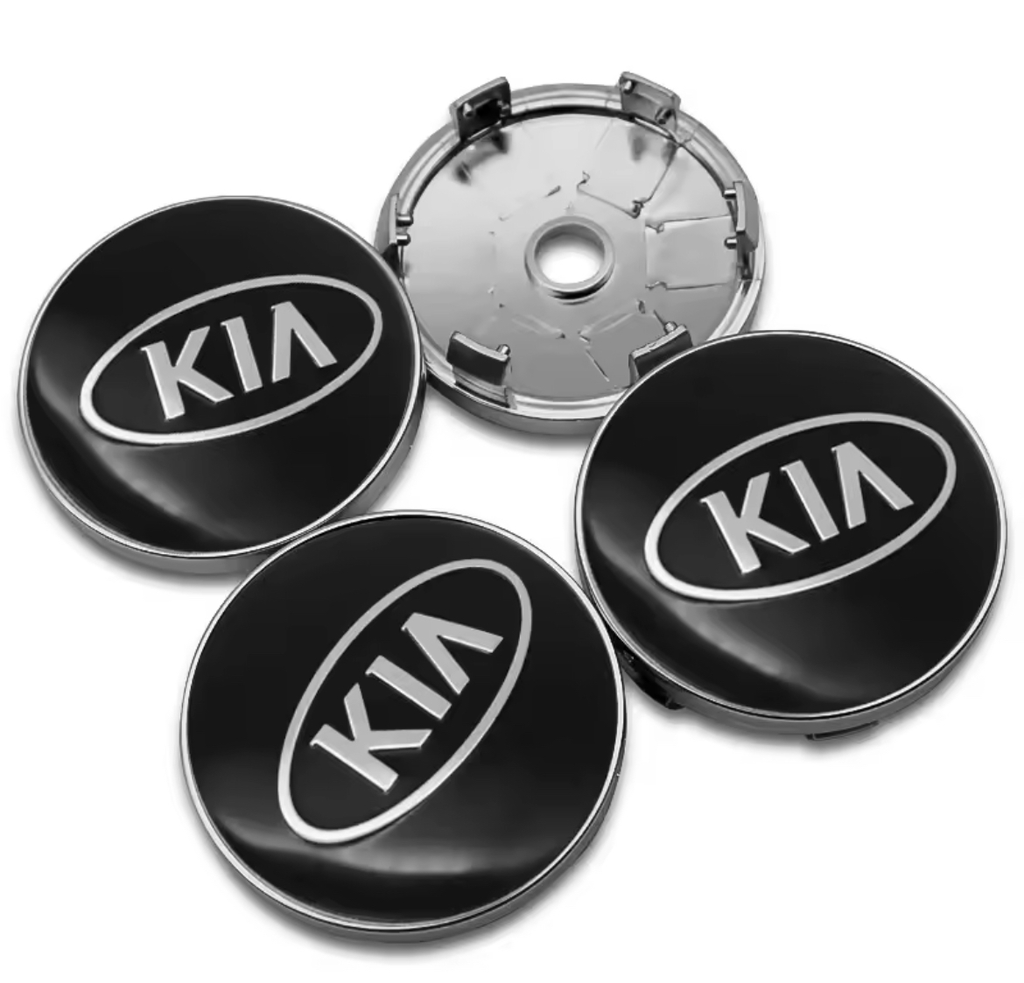 LOT 4 Cache Moyeu 60mm Pour KIA Emblème Jante Centre De Roue ADAPTABLES POUR PLUSIEURS KIA