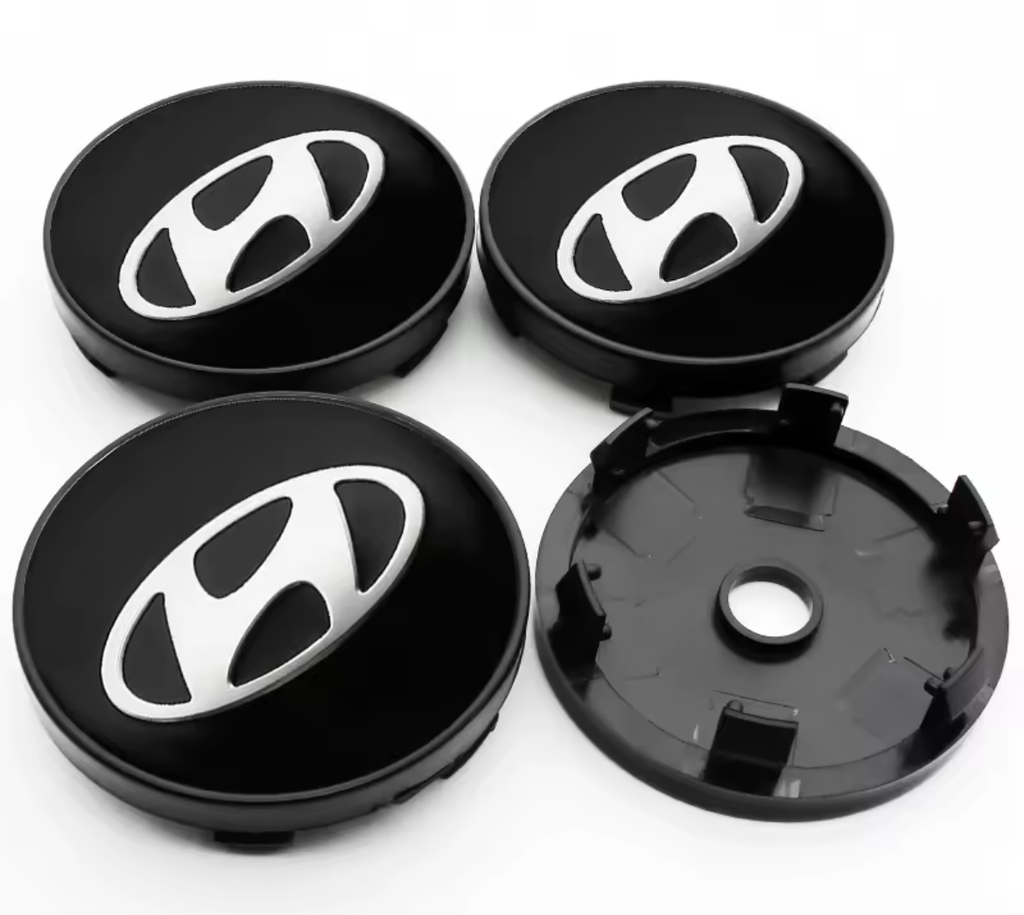 LOT 4 Cache Moyeu 60mm Pour HYUNDAI Emblème Jante Centre De Roue ADAPTABLES POUR PLUSIEURS HYUNDAI
