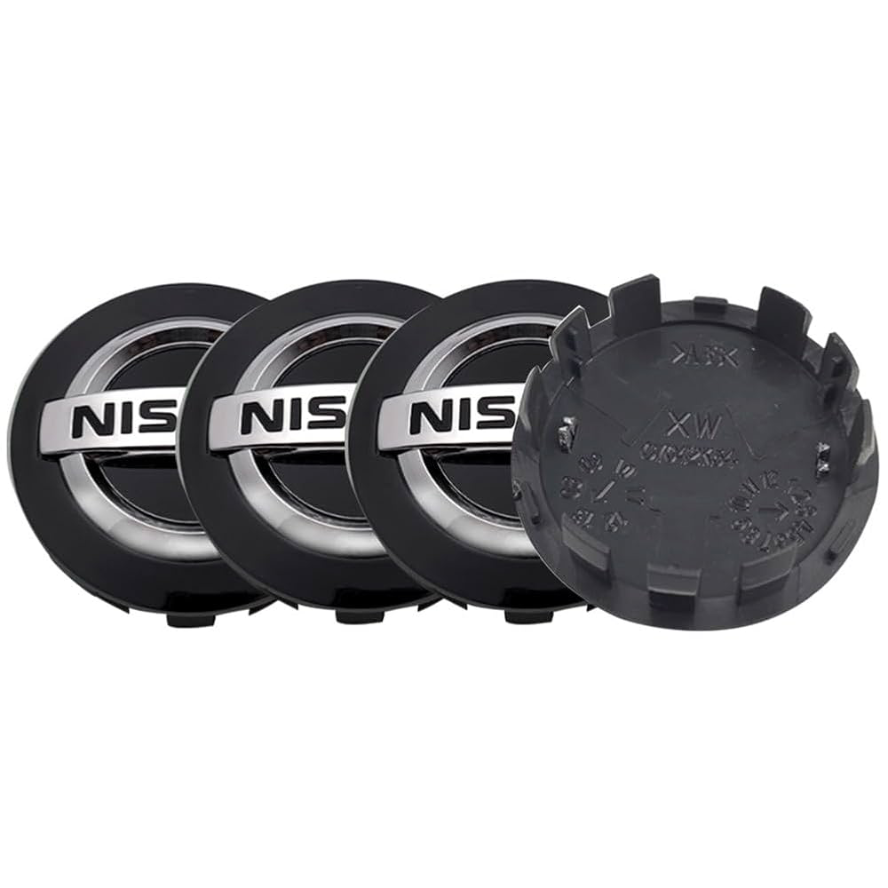 LOT 4 Cache Moyeu 54mm Pour NISSAN Emblème Jante Centre De Roue ADAPTABLES POUR PLUSIEURS NISSAN
