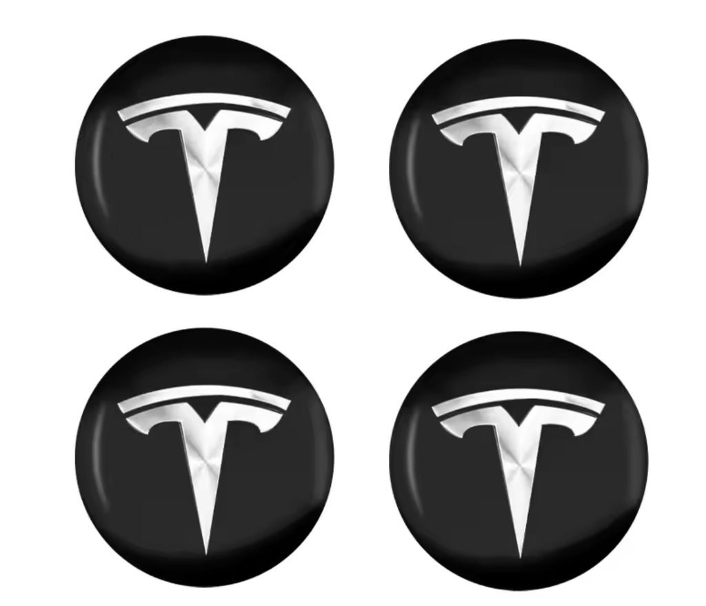 LOT 4 Cache Moyeu 56mm Pour TESLA Emblème Jante Centre De Roue ADAPTABLES POUR PLUSIEURS TESLA