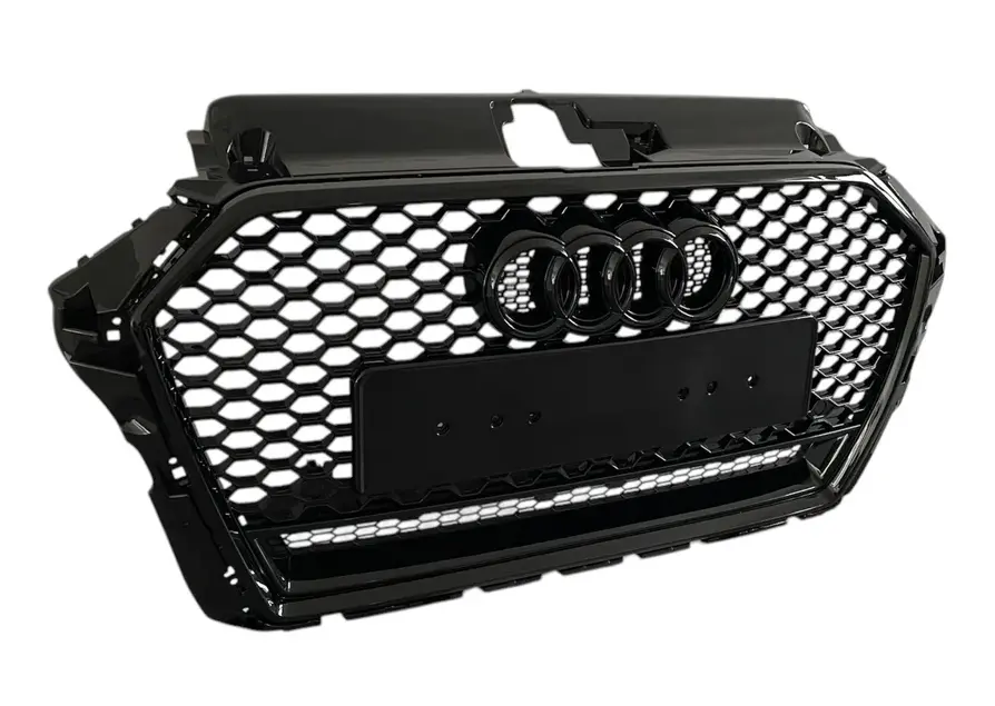 [CAL-AUDI-8V-0217] Calandre Look RS3 Nid d'abeille Noir Brillant pour Audi A3 8V (2016-2020)