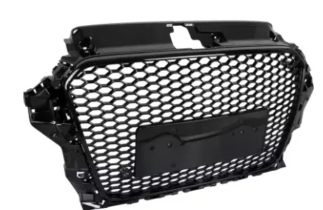[CAL-AUDI-8V-0220] Calandre Look RS3 Nid d'abeille Noir Brillant pour Audi A3 8V (2013-2015)