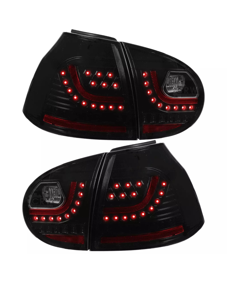 2 feux arrière led pour Volkswagen VW Golf 5 (2003 à 2009), clignotants, feux stop, feux de freinage, feux de recul, feux arrière gauche et droit
