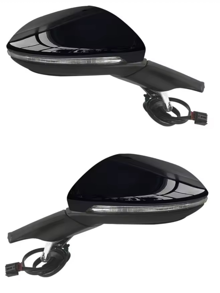 2x Rétroviseur pliable électrique noir pour Golf 7 avec miroir chauffant, réglage électrique avec lumière