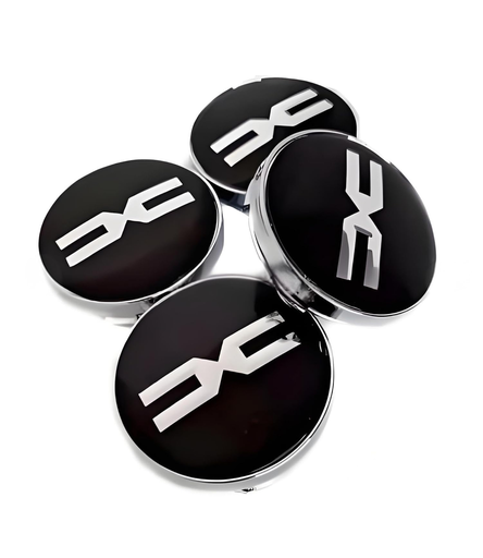 LOT 4 Cache Moyeu 56mm pour DACIA Emblème Jante Centre De Roue ADAPTABLES POUR PLUSIEURS DACIA